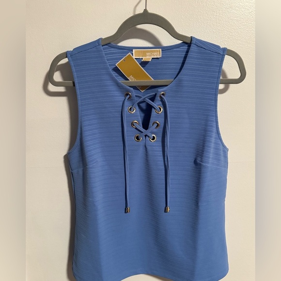 Michael Kors Tops - 💥Michael Kors Periwinkle Blue Lace-Up Top